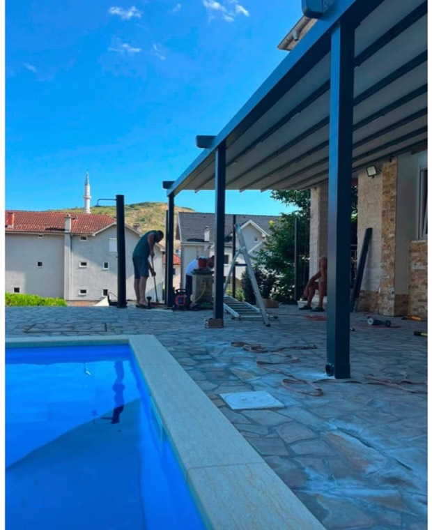 Havuz kenarı taşıyıcı montajı