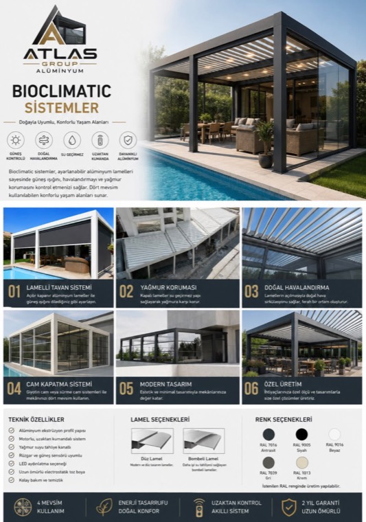 Bioclimatic Sistemler katalog sayfası
